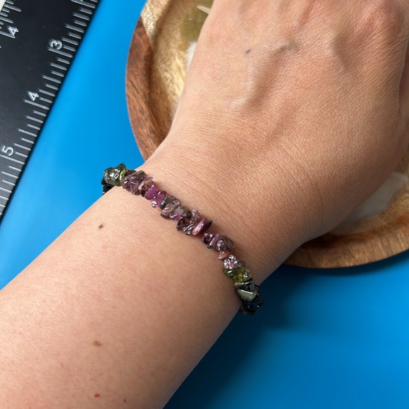 🖤Vtg Tourmaline stone bracelet - Picture 8 of 10